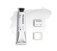 MEEDEN Professional Artist Watercolour Paint: White - 15ml/0.5oz | Water colour Tube, Semi-Moist Pigment Half Pan and Empty Matching Half Pan for Artists Pros