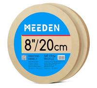 MEEDEN Round Wood Canvas Panels: 3/4" Deep 8" Dia Round Wooden Canvas Panel - Pack of 2 Cradled Wood Art Boards for Pouring Art, Crafts, Painting