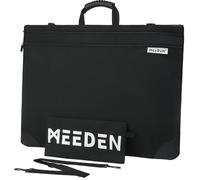 MEEDEN Studio Art Portfolio Case A2/A3 Size with 2 Compartments & Shoulder Strap, 600D Oxford Cloth Spill-Resistant Waterproof Artist Sketching Supplies Case (Black, 66 X 51 CM)