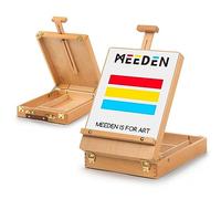MEEDEN Studio Sketch Box Easel- Solid Beech Wood Universal Design Adjustable Tabletop Sketchbox Easel with Storage Box for Plein Air Artist, Art Students & Beginners