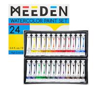 MEEDEN Watercolour Paint Tubes Set: 24 x 12ml (0.4 oz) Colors Painting Set