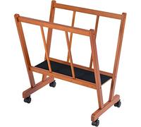 MEEDEN Wood Large Print Storage & Display Rack - Premium Drying Rack with Castors, Holds Canvas, Prints, Posters Up to 47", Walnut
