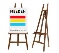 MEEDEN Wooden Easel Display Stand: Adjustable Art Easels for Sign, A Frame Painting Easel for Canvas up to 60", Ideal for Artist Adults Drawing Picture Poster - Walnut