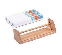 MEEDEN Wooden Paper Roll Dispenser: Kids Easel & 3 Paper Rolls (12" x 75ft) | Beech Wood Art Easel Tabletop Paper Roll Holder for Kids Art Supplies, Toddler, Doodle, Drawing, Painting, Art, Craft