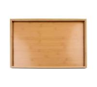MEEDY Bamboo Wooden Storage Tray Rectangular Tea Coffee Cup Tray Breakfast Dinner Plate Bread Fruit Cake Food Serving Tray