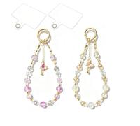 Meefisher Cute Butterfly Crystal Beaded Phone Charm Strap Aesthetic Decor