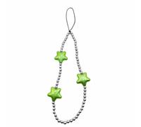 Meefisher Star Y2K Beaded Phone Charm Colorful Cute Charms Cell Phone Lanyard Strap Wrist Beads Chain Lightweight Accessories, Alloy Steel Metal Nylon, No Gemstone