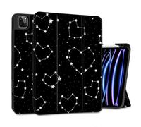 MEEgoodo Case for iPad Pro 12.9 Case M2 6th/5th/4th/3rd Generation 2022 2021 2020 2018, Protective Tablet Cover with Soft Back Shell for Kids, Constellations & Hearts