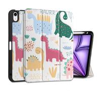 MEEgoodo Case for M3/M2 iPad Air 11 inch 2025/2024,Case for iPad Air 5th Generation/iPad Air 4th Generation 10.9 inch 2022 2020, Tablet Cover with Soft TPU Back Shell, Cute Dinosaurs