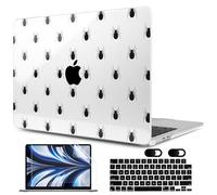MEEgoodo Case for M4/M3/M2 MacBook Air 13.6 inch Case 2025 2024 2022, Fit Model A3240/A3113/A2681, Laptop Hard Shell with Keyboard Cover Compatible with MacBook Air 13 inch,Spider Pattern