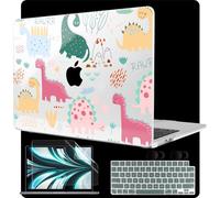 MEEgoodo Case for MacBook Air M4/M3/M2 13.6 inch 2025 2024 2022, Fit Model A3240 A3113 A2681, Compatible with MacBook Air 13 inch, Laptop Hard Shell Case with Keyboard Cover, Cute Dinosaurs