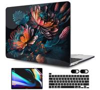 MEEgoodo Case for MacBook Pro 13 inch 2022 2021 2020 New A2338 M2/M1 A2251 A2289, Laptop Hard Shell Cases with Keyboard & Camera Cover Compatible Case, Bunch Flowers (A2338/A2251/A2289)