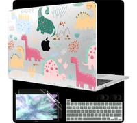 MEEgoodo Case for MacBook Pro 13 inch Case 2022 2021 2020 New A2338 M2/M1 A2251 A2289, Laptop Hard Shell with Keyboard & Camera Cover Compatible with 13 inch MacBook Pro, Cute Dinosaurs