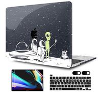 MEEgoodo Case for MacBook Pro 13 inch, Hard Shell Case with Keyboard & Camera Cover, Compatible with 13 inch MacBook Pro A2338 M2/M1 A2251 A2289, Astronauts & Alien Theme
