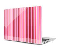 MEEgoodo Case for MacBook Pro 16 inch 2026 2024 2023 2021,Laptop Shell Compatible with M5 M4 M3 M2 M1 Pro/Max Chip,Fit Model A3429/A3428/A3403/A3186/A2991/A2780/A2485,Pink and Red Stripes
