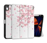 MEEgoodo for M4/M3/M2 iPad Air 11 inch Case 2026 2025 2024,Case for iPad Air 5th Generation/iPad Air 4th Gen 10.9 inch 2022 2020, Tablet Cover with Soft TPU Back Shell, Cherry Blossoms