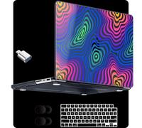 MEEgoodo for M4 MacBook Pro 14 inch Case 2024 2023 2021, Clear Case Fit Model A3112/A3401/A3185/A2918/A2992/A2779/A2442 M3 M2 M1 Pro/Max, Abstract Ripple