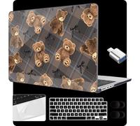 MEEgoodo for M4 MacBook Pro 14 inch Case 2024 2023 2021, Laptop Hard Shell Cases Fit Model A3112/A3401/A3185/A2918/A2992/A2779/A2442 for M3 M2 M1 Pro/Max, Cute Little Bear