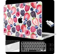 MEEgoodo for M4 MacBook Pro 14 inch Case 2024 2023 2021, Laptop Hard Shell Cases Fit Model A3112/A3401/A3185/A2918/A2992/A2779/A2442 for M3 M2 M1 Pro/Max, Fresh Berries Pattern