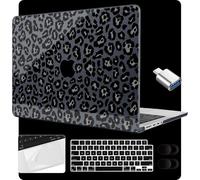 MEEgoodo for M4 MacBook Pro 14 inch Case 2024 2023 2021, Laptop Hard Shell Cases Fit Model A3112/A3401/A3185/A2918/A2992/A2779/A2442 for M3 M2 M1 Pro/Max, Snow Leopard Texture