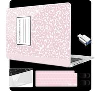 MEEgoodo for M4 MacBook Pro 14 inch Case 2024 2023 2021, Laptop Hard Shell Cases Fit Model A3112/A3401/A3185/A2918/A2992/A2779/A2442 for M3 M2 M1 Pro/Max, Pink Composition Book