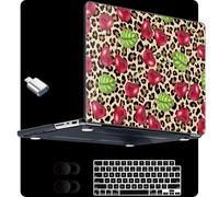 MEEgoodo for M4 MacBook Pro 16 inch Case 2024 2023 2021, Clear Case Fit Model A3403/A3186/A2991/A2780/A2485 M3 M2 M1 Pro/Max, Beige Brown & Cherry