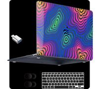 MEEgoodo for MacBook Air 13 inch Case 2021 2020 2019 2018, Cover Fit Model A2337 M1 A2179 A1932, Clear Case for 13.3-inch Laptop, Hard Shell Cases for MacBook Air M1, Abstract Ripple