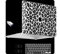 MEEgoodo for MacBook Air 13 inch Case 2021 2020 2019 2018, Cover Fit Model A2337 M1 A2179 A1932, Clear Case for 13.3-inch Laptop, Hard Shell Cases for MacBook Air M1, Snow Leopard Texture