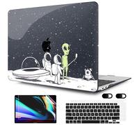 MEEgoodo for MacBook Air 13 inch Case 2021 2020 2019 2018 Released A2337 M1 A2179 A1932 with Touch ID, Plastic Hard Shell & Keyboard Cover Compatible with MacBook Air 13.3, Astronauts & Alien