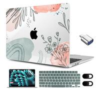 MEEgoodo for MacBook Air M2 Case 2023 Release A2941 with M2 Chip, Clear Case for MacBook Air 15 inch, Laptop Hard Shell Cases with Keyboard Cover & Webcam Cover & Screen Protector, Watercolor Floral 3