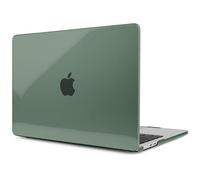 MEEgoodo for MacBook Air M4/M3/M2 13.6 inch Case 2025 2024 2022, Fit Model A3240/A3113/A2681, Glossy Case for MacBook Air 13 inch with TPU Keyboard & Webcam Cover & OTG Adapter, Midnight Green