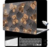 MEEgoodo for MacBook Pro 13 inch Case 2022 2021 2020 A2338 M2/M1 A2251 A2289 with Touch ID,Clear Laptop Hard Shell Cases with Keyboard Webcam Cover & Trackpad Film & Type C Adapter, Cute Little Bear