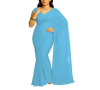 MEEK MERCERY BY KF Chiffon Saree for Women | Indian Ethnic Wear Bollywood Style Plain Sari | Solid Colour Festive & Party Drape | 30 Colours, One Size