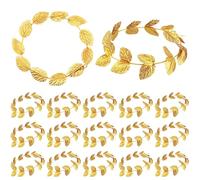 meekoo 16 Pieces Greek Leaf Headband Gold Wreath Crown Roman Headpiece Goddess Costume for Women Men Wedding Halloween Toga Party