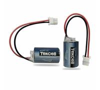 MEELER 2 PCS 3.6V 1200mAh SB-AA02 Lithium Battery for Tekcell SB-AA02 3.6V 1/2AA with White Plug Non Rechargeable