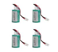 Meeler 4 PCS 3V 1000mAh Lithium Battery for CP1W-BAT01 with White Connector Non Rechargeable