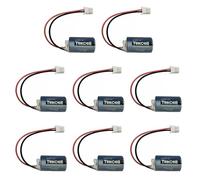 MEELER 8 PCS 3.6V 1200mAh SB-AA02 Lithium Battery for Tekcell SB-AA02 3.6V 1/2AA with White Plug Non Rechargeable