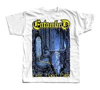 MEELOVE Mean Entombed - Left Hand Path, Death Metal Music Band T-Shirt White XXL