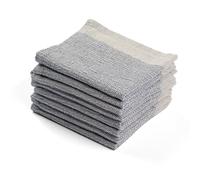 MEEMA Dish Cloths Set of 8 - Waffle Soft and Absorbent Dish Towels - Quick Dry Dish Rags - Dishcloths for Kitchen Washing Dishes, Cleaning & Drying Glasses - Blue, 12 x 12 Inches