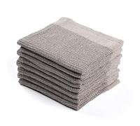 MEEMA Wash Cloths kitchen Set of 8 - Waffle Soft and Absorbent Dish Towels - Kitchen Wash Cloths for Dishes Washing Dishes, Cleaning & Drying - 100% Cotton, Charcoal Dishcloth, 12x12 Inches