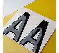 Meena Supplies 10x Wholesale Gel Letters Digits for Number Plates 3D 4D 3M - A