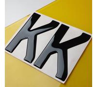 Meena Supplies 10x Wholesale Gel Letters Digits for Number Plates 3D 4D 3M - L