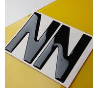 Meena Supplies 10x Wholesale Gel Letters Digits for Number Plates 3D 4D 3M - N