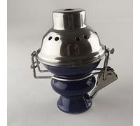 Meena Supplies Ceramic Shisha/Hookah Pot/Bowl/Chimney (Blue, Large with Cover and Screen)