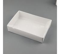 Meena Supplies Clear Top Short Cake and Bake Boxes - Transparent Gift Packaging Box - White - 1 Box