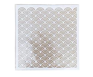 Meena Supplies Large Mermaid Fish Scale Stencil - Nylon Plastic Flexible Craft Airbrush Dragon