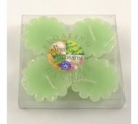 Meena Supplies Scented Floating Candles for Weddings, Bath, Aromatherapy (10, Lime Green)