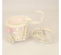 Meena Supplies SMALL or LARGE Baby Pram Hamper Wicker Basket Pink, Trike (Small)