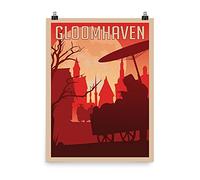 Meeple Design Gloomhaven Minimalist Board Game Art Poster 18 X 24 White