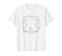 Meeple Vitruvian Man -DaVinci Style -Funny Board Game Meeple T-Shirt